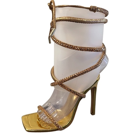 NWT Steve Madden sz 6 Uplift gold metallic heels - Picture 8 of 16